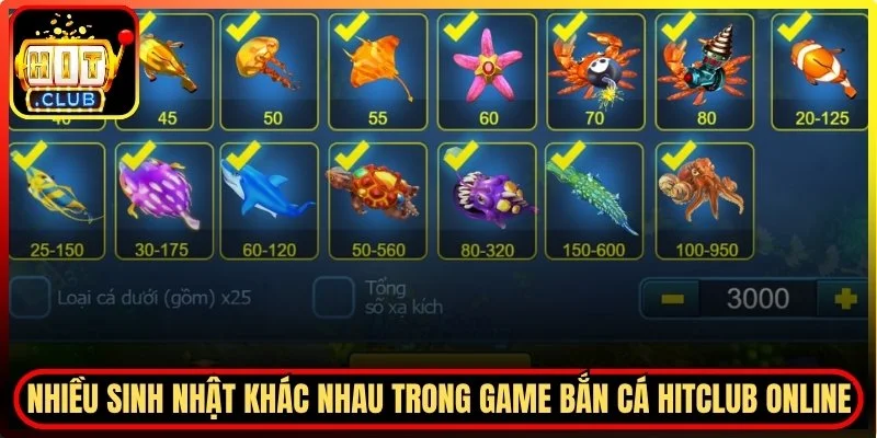 Nhiều sinh nhật khác nhau