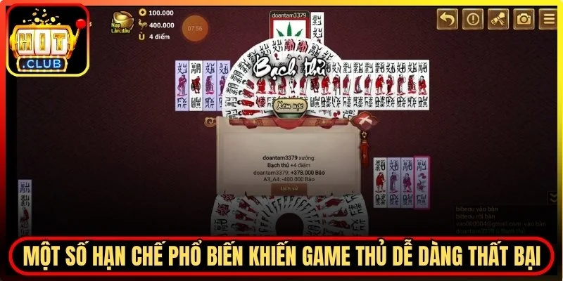 Một số hạn chế phổ biến khiến game thủ dễ dàng thất bại