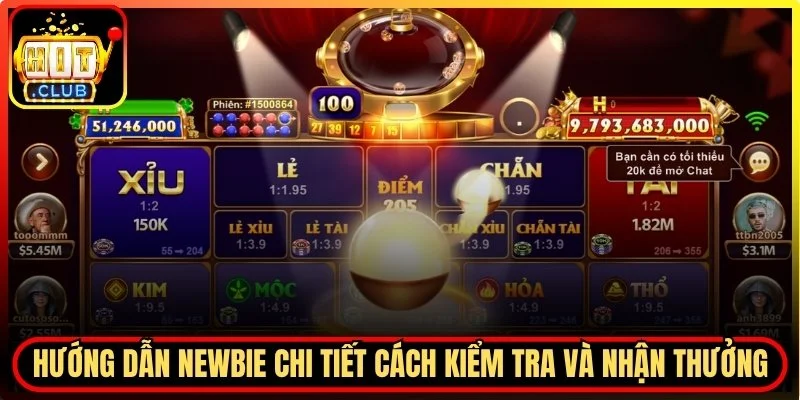 Kiểm tra và nhận thưởng