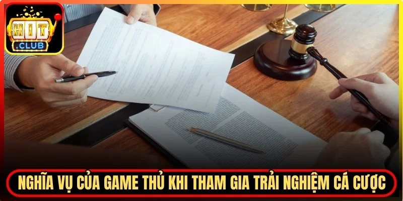 Nghĩa vụ của game thủ khi tham gia trải nghiệm cá cược