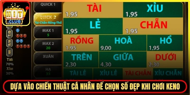 Dựa vào chiến thuật cá nhân để chọn số đẹp